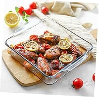 Vista 2 de STOBAZA 1 unidad de cena profunda para sartén de vapor, mango rectangular, herramienta de microondas, suministro para hornear, tartas de queso