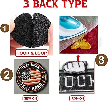 Givesmiles Custom Logo Patches, Embroidered Iron-On Badge, Personalized Sew-On Patch, Customized Embroidery Patches for Backpacks, Hats, and Clothes
