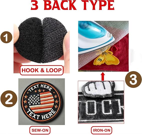 Givesmiles Custom Logo Patches, Embroidered Iron-On Badge, Personalized Sew-On Patch, Customized Embroidery Patches for Backpacks, Hats, and Clothes