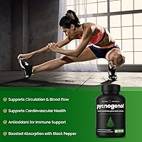 Vista 5 de NutraChamps Pycnogenol Extracto de corteza de pino marítimo francés, complejo de circulación premium, flujo sanguíneo, producción de óxido nítrico