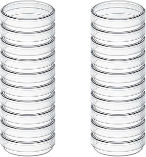 CryoKING 500 Pack 90 x 17 mm Plastic Petri Dishes with Lids, Petri Dish, Deep Clean, Lab Petri Dish for Mycology Supplies, Plants, School Science Project, Lab Experiment, Biology, Microbiology Studies