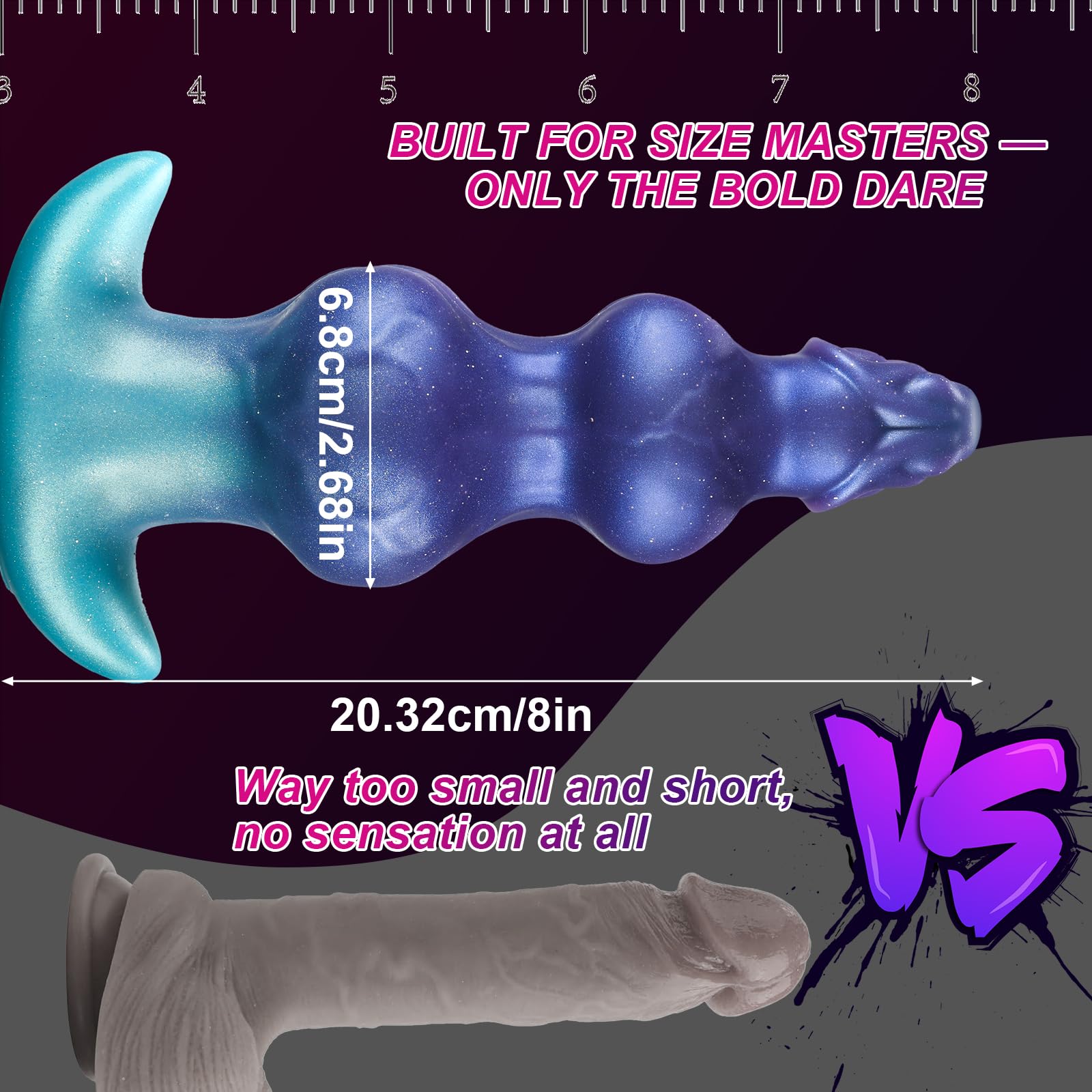 7" Thick Monster Dildo Horse Knot Dildo, Fantasy Dragon Knotted Dildos Big Dog Anal Dildos with 2 Knots, Massive Wolf Cocks Animal Toy for Butt Plug, Adult Sex Toys for Women Men Gay: 8 inches