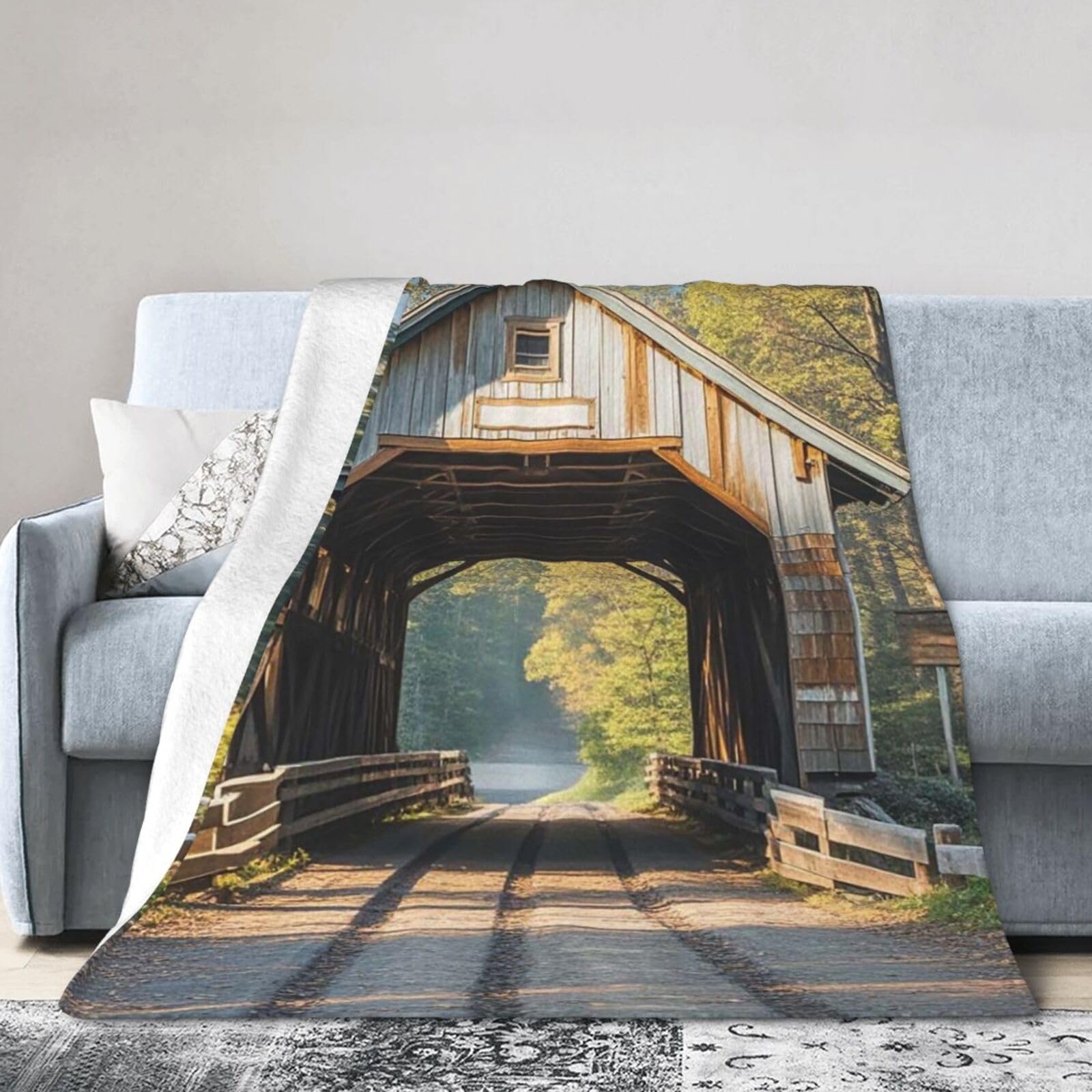 Couverture de lit flanelle Albany pour camping et soirées cocooning sur canapé