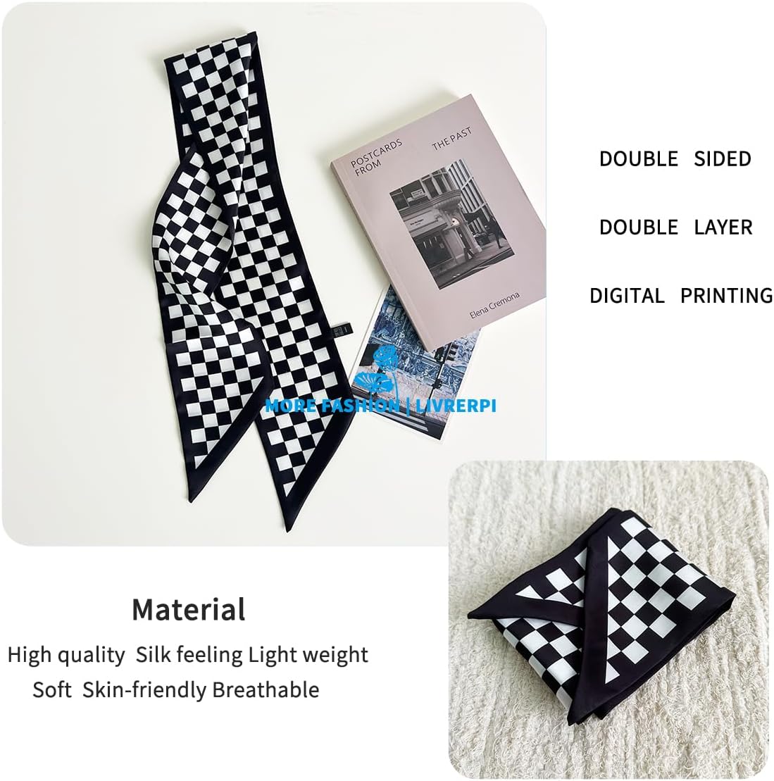 Hair Head Neck Bag Long Scarf Versatile Wrap for Women Soft & Lightweight for Everyday Chic