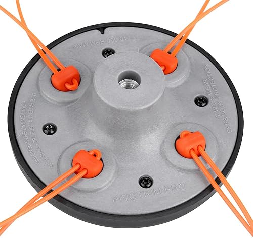 Miniatura 5 de Cabezal de recortadora de cuerda de 4 líneas, repuesto de cabezal de accesorio de recortadora, universal para rosca M10 x 1.25