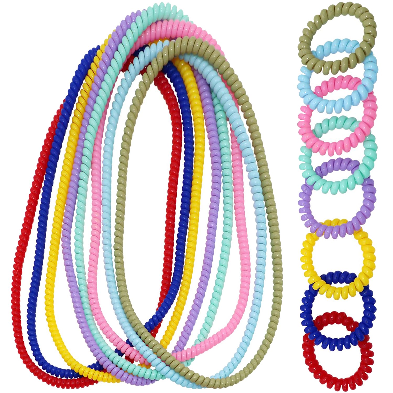 Stretchy Coil Chew Necklaces and Bracelets for Sensory Kids,Oral Sensory Toys for Nail Biting and Anxiety,Fidget Toys for Autistic Children Reduce Biting and Anxiety 16 Pack