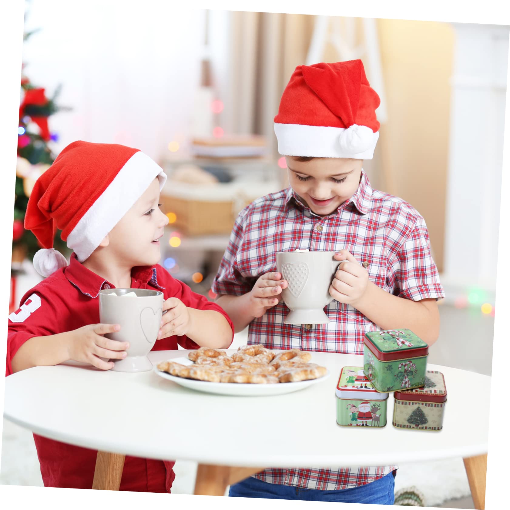 Operitacx 9pezzi Natalizie Decorate Per e Biscotti Scatole Per Per e Decorazioni