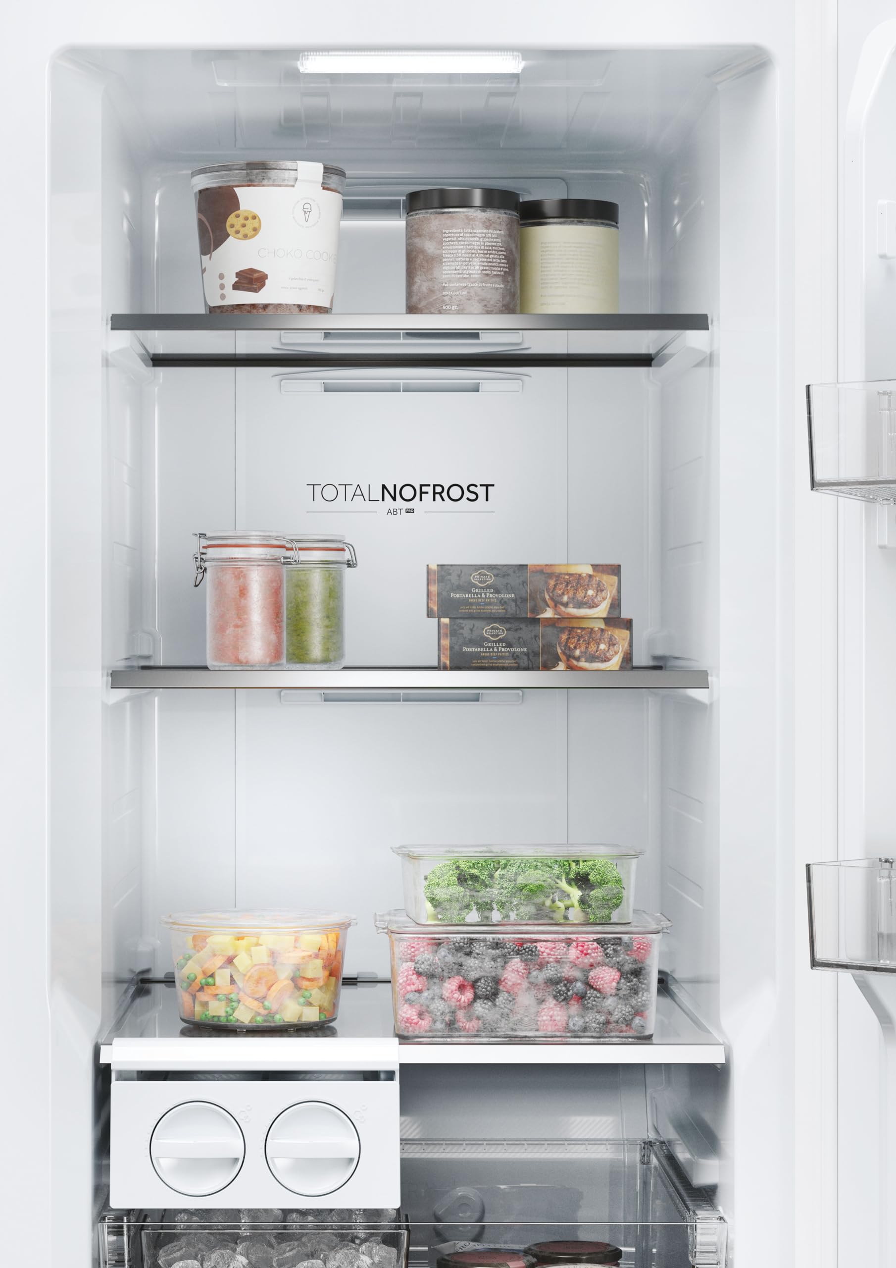 Haier Congelatore con sbrinamento automatico e macchina per cubetti di ghiaccio I Instaswitch H4F306WDH1 I Total No Frost congelatore, capacità 301 l, utilizzabile anche come frigorifero I Freezer con