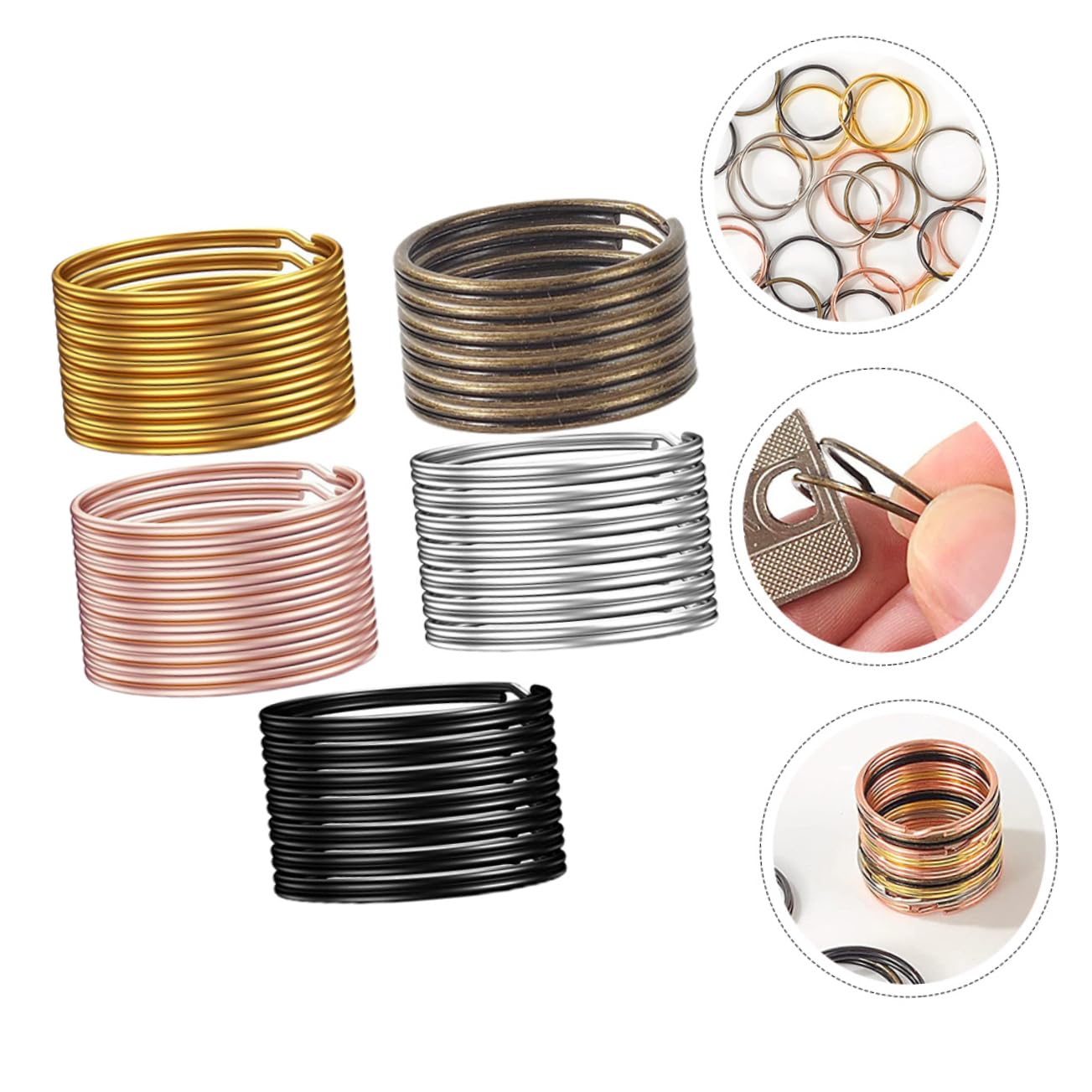 OSALADI Portachiavi Metallici Da Rotondi Per Chiavi Accessori Fai Da Te Per Creazioni Artigianali E Progetti Creativi