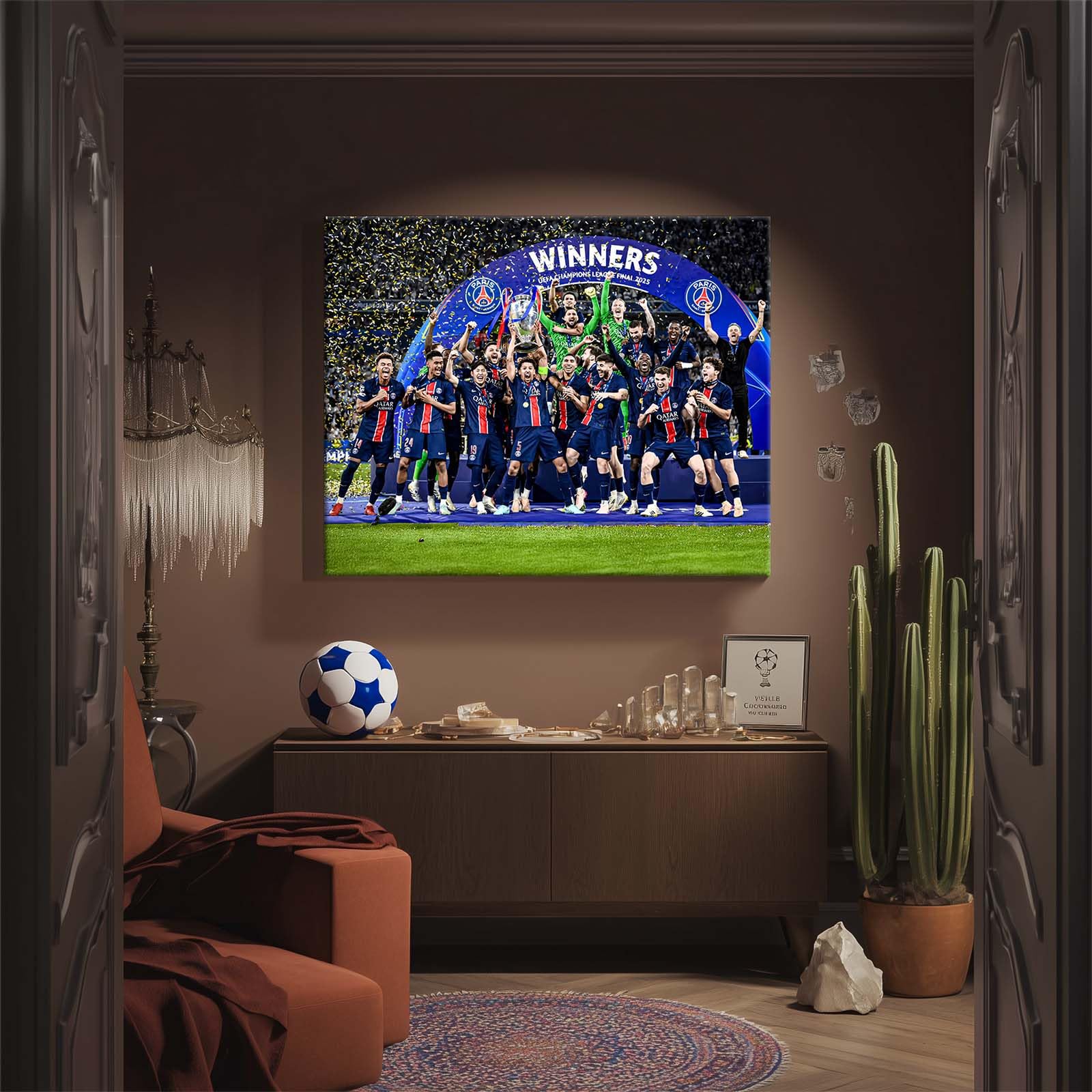 非売品UEFA ２０２５チャンピオンズリーグ決勝 タペストリー Amazon.com: 2025 Champions League Final Wall Art, PSG Paris