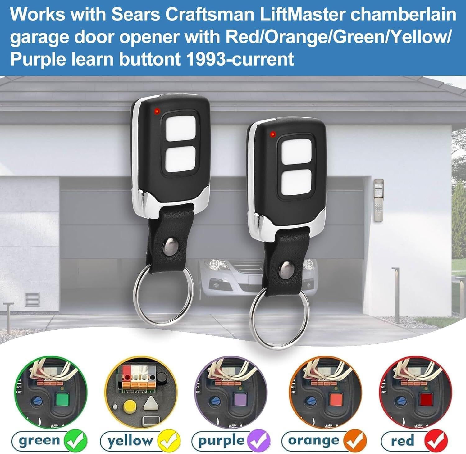 Garage Door Opener Remote, Compatible with Chamberlain LiftMaster Craftsman Garage Door Opener Remote 893LM 893Max 891LM 971LM 973LM