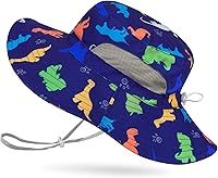 Vista 12 de Sombrero de sol para niñas de 2 a 8 años de malla con protección UV, sombrero de playa plegable para niñas de 2 a 8 años