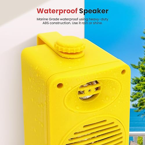 Miniatura 6 de Pyle Altavoz Bluetooth impermeable de 2 vías para interiores y exteriores de 3.5 pulgadas,  tweeter de polímero de alto cumplimiento, sistema de