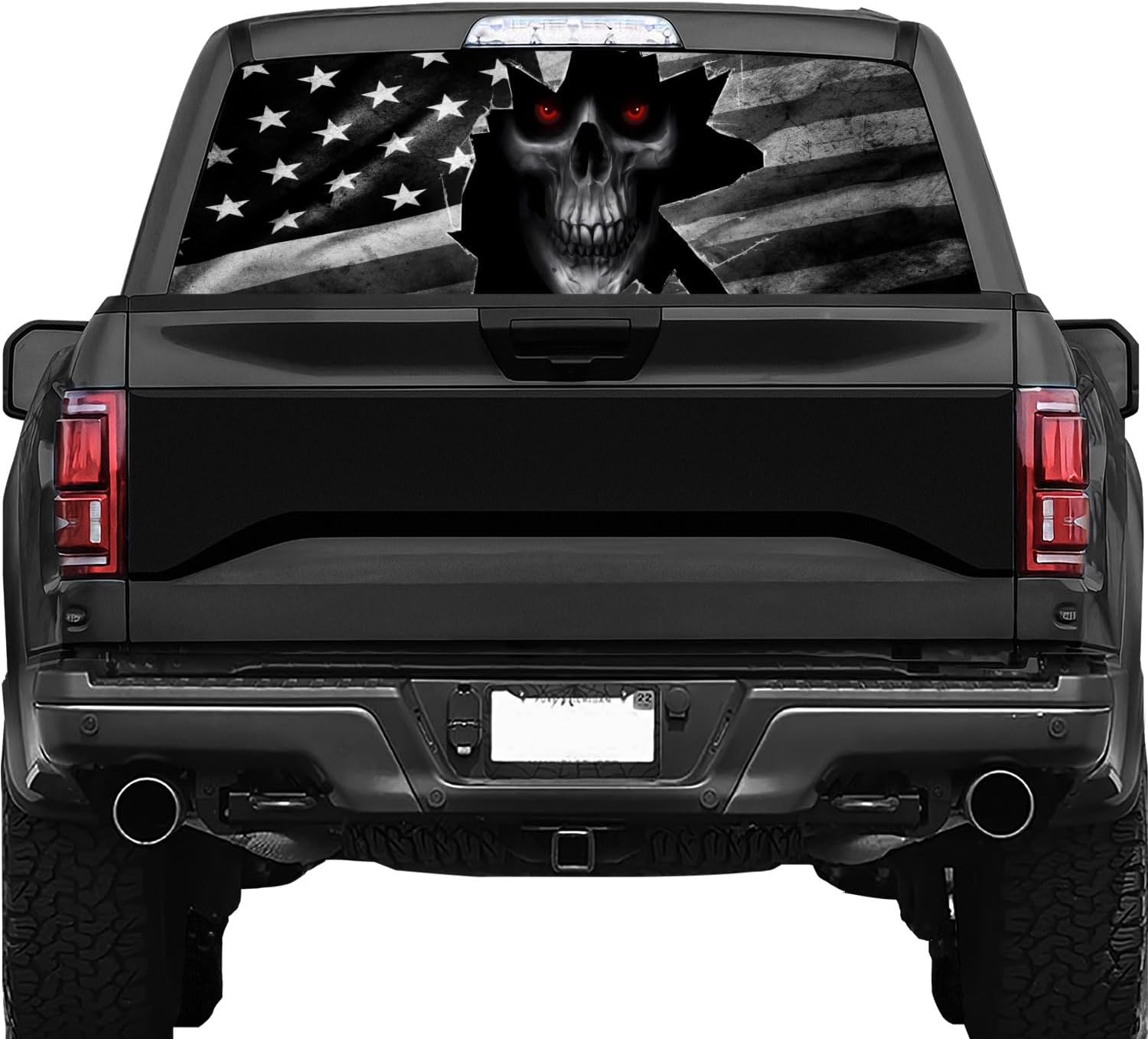 Rear Window Decal for Trucks,Eagle American Flag Truck Rear Window Decal,American Flag Decals for Truck Car SUV (Eagle 65x17in)