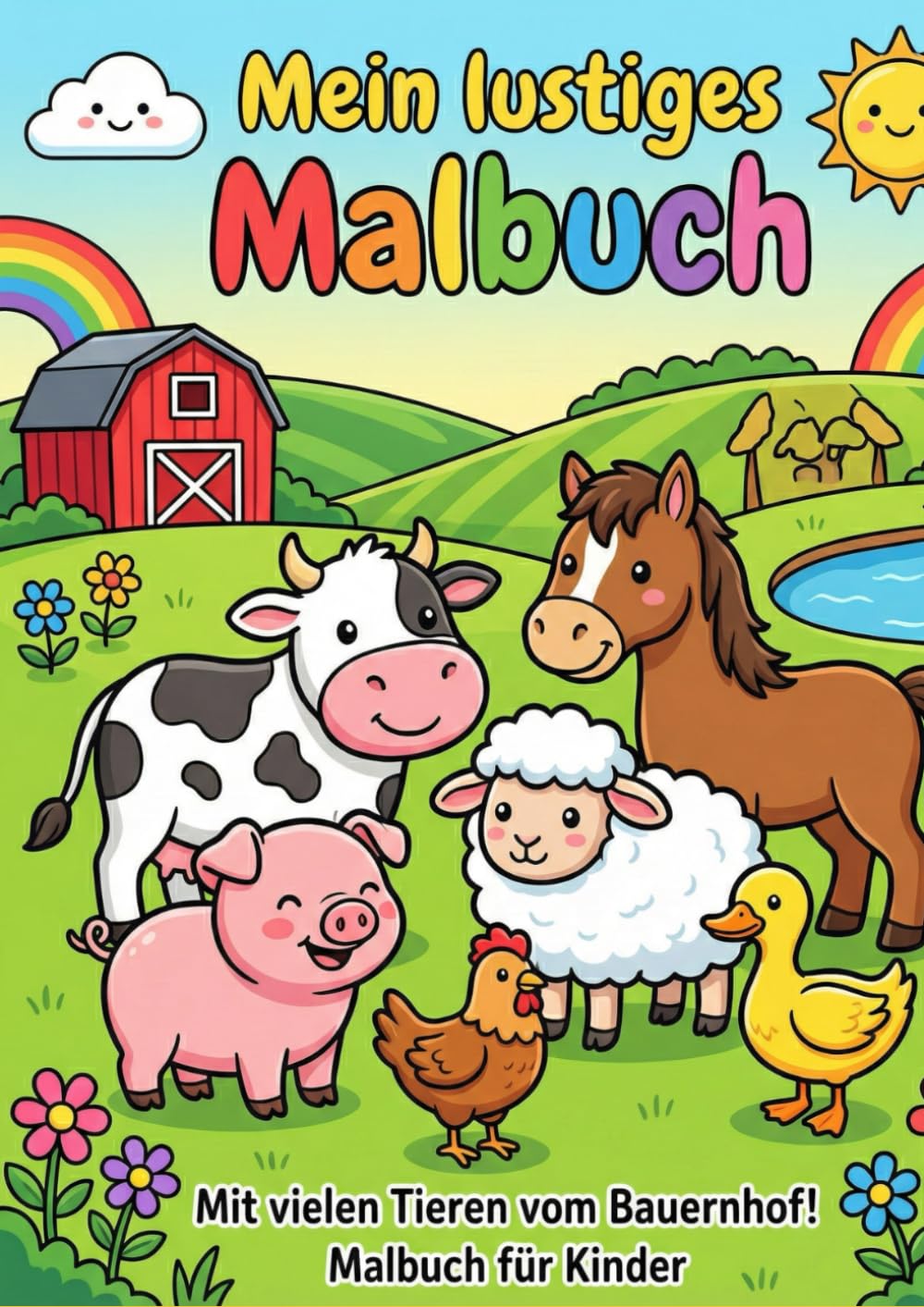 Mein erstes dickes Malbuch: Tiere – Malen lernen für Kleinkinder ab 1 Jahr. Extra dicke Linien & einfache Formen für Mädchen und Jungen