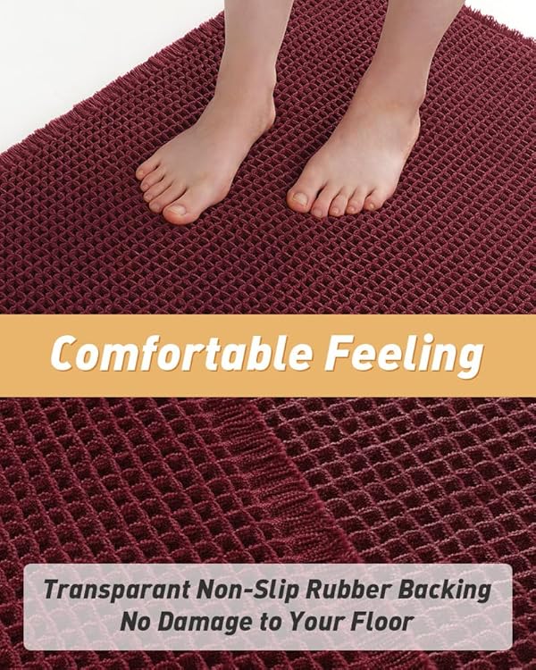 Upgraded Red Waffle Bath Mat12 by AMOAMI - Image 2