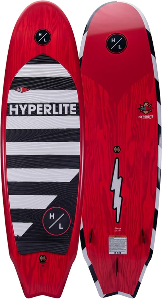 Hyperlite Landlock Wakesurf Board Forgiving Longboard Style Wakesurf Board - Perfect for Beginners and Intermediate Riders or for Your First Surf Session