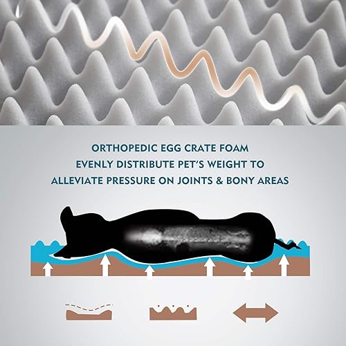 Miniatura 3 de WESTERN HOME WH Cama grande para perros grandes, jumbo, medianos, cama ortopédica para mascotas, colchón impermeable con funda extraíble lavable,