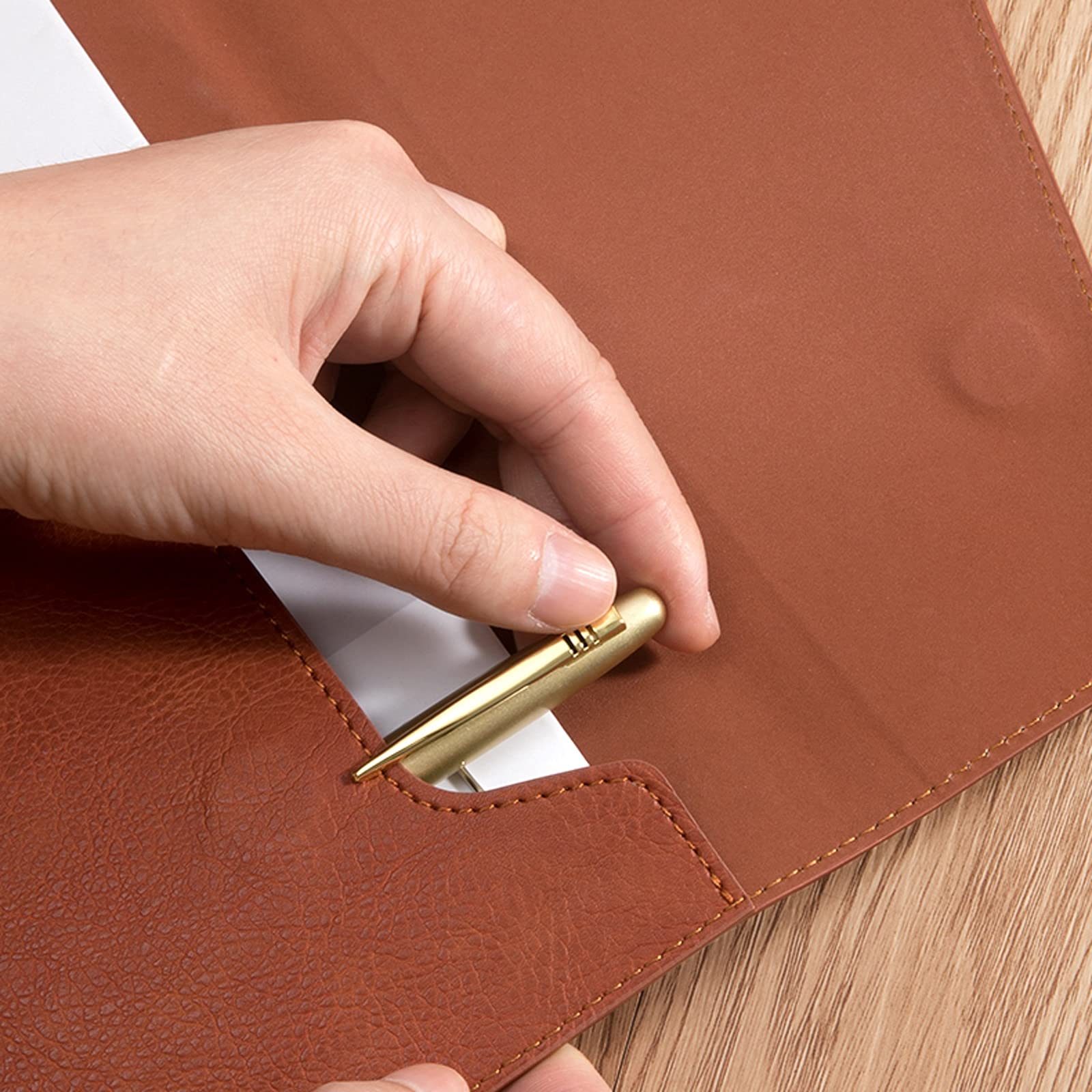 Dokumentenmappe High-End-Verdickter-Datei-Tasche A4 und Buchstabe Papierformat PU-Dokumententasche Business Office Dokumententasche Multi-Color-Dateiordner (2 Stück) Dokumententaschen (Color : Blauw