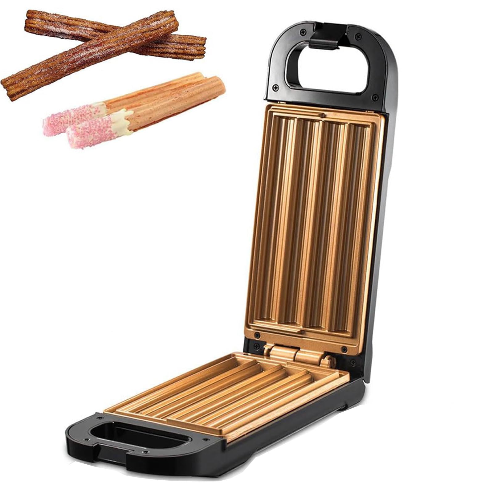 KJZQXYX Electric Churro Machine, 850W Spanish Churros Baking,with LED Indicator Light, Non-Stick Churros Waffle Cone Maker,for Breakfast