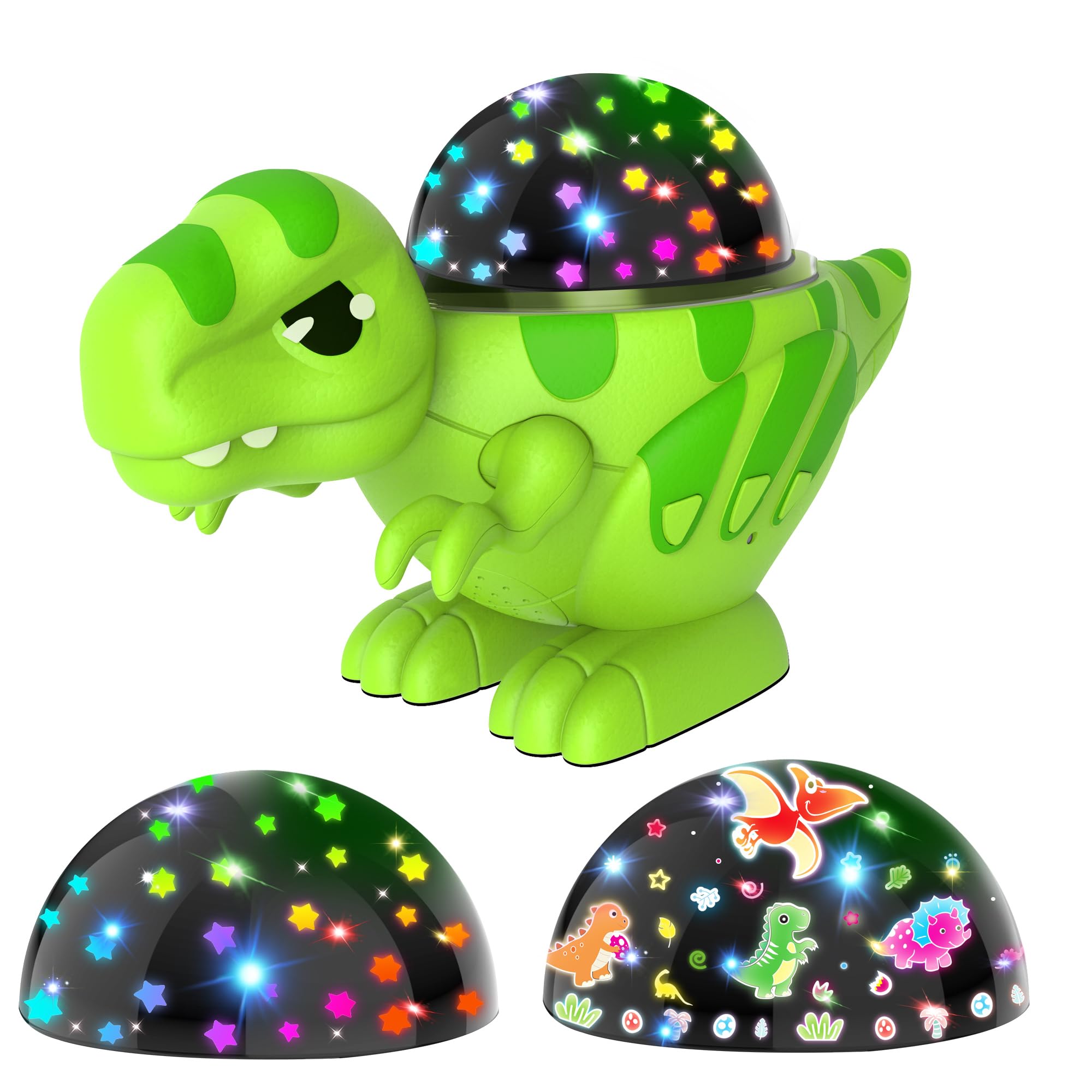 Syzplnwy Kids Dinosaur Night Light - 360掳 Rotating Star Projector with 16 Light Modes, Bedroom Ceiling Projector for Birthday Gift & Room Decoration