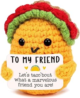 Best Friend Birthday Gifts for Women Friendship Christmas Funny Gift Friends Forever Female Work Bestie Bff Soul Sister Inspirational Cheer Up Thank You Gift for Women Taco Lovers Home Office Decor