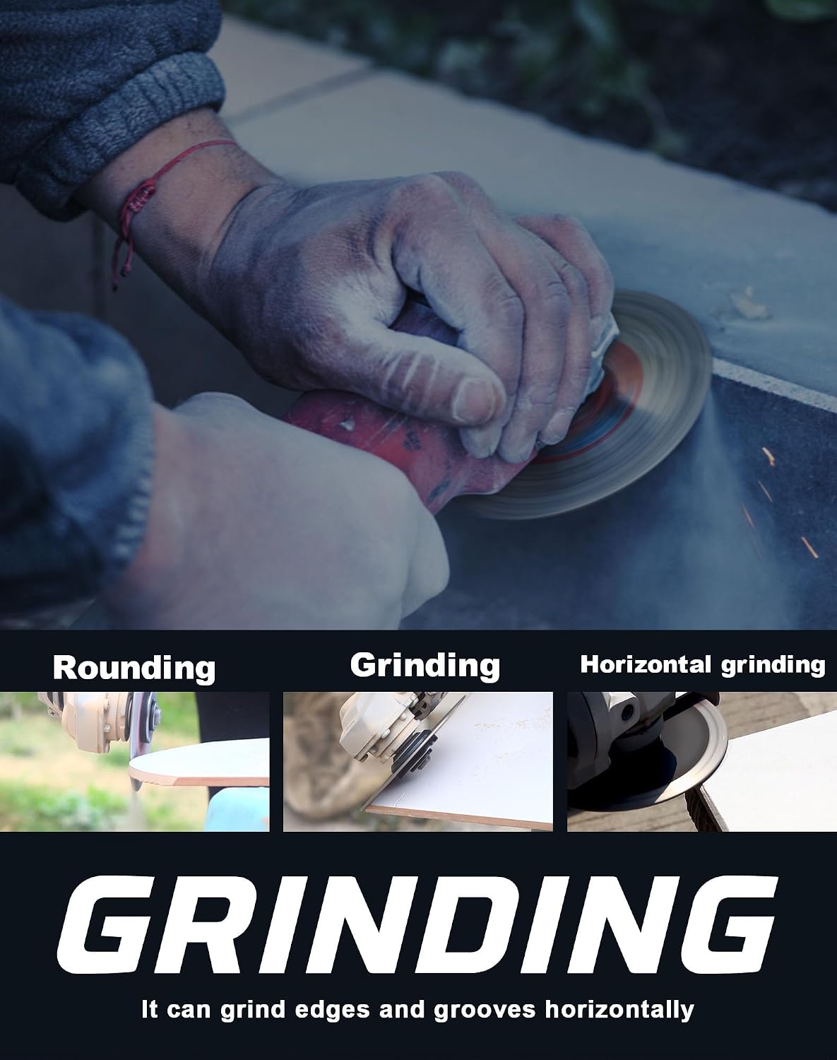 5" Porcelain Diamond Blade,Tile Grinding Blade for Cutting and Grinding Porcelain Tile Granite Marble