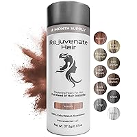 Vista 9 de Fibras para adelgazar el cabello (Auburn), polvo de cabello indetectable para mujeres y fibras 100% naturales para construir el cabello, oculta
