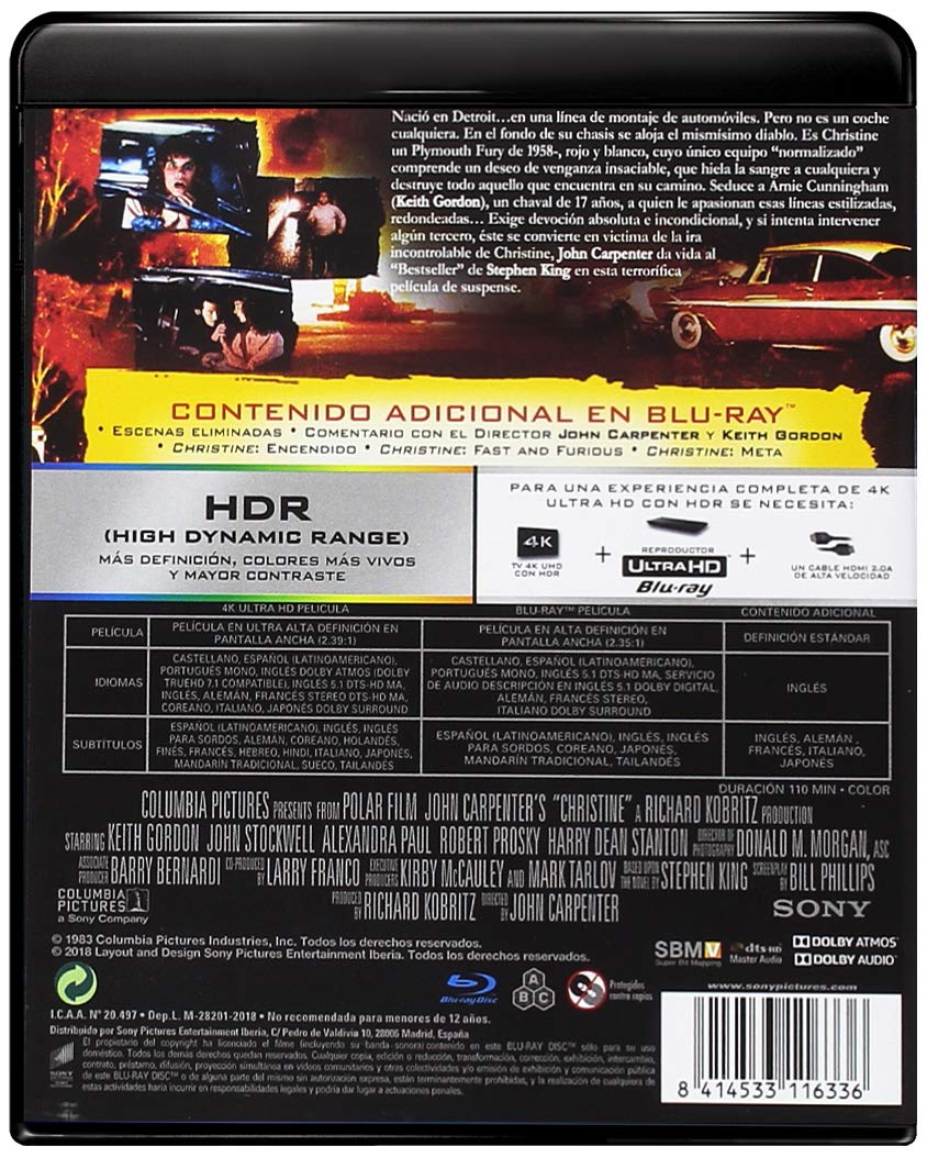 Christine - Edición 35º Aniversario (4K Ultra-HD + Blu-ray)