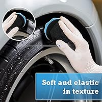 Vista 3 de 3 almohadillas aplicadoras de brillo de neumáticos, esponja de gel de espuma para decoración de automóvil húmedo, suministros de limpieza Negro