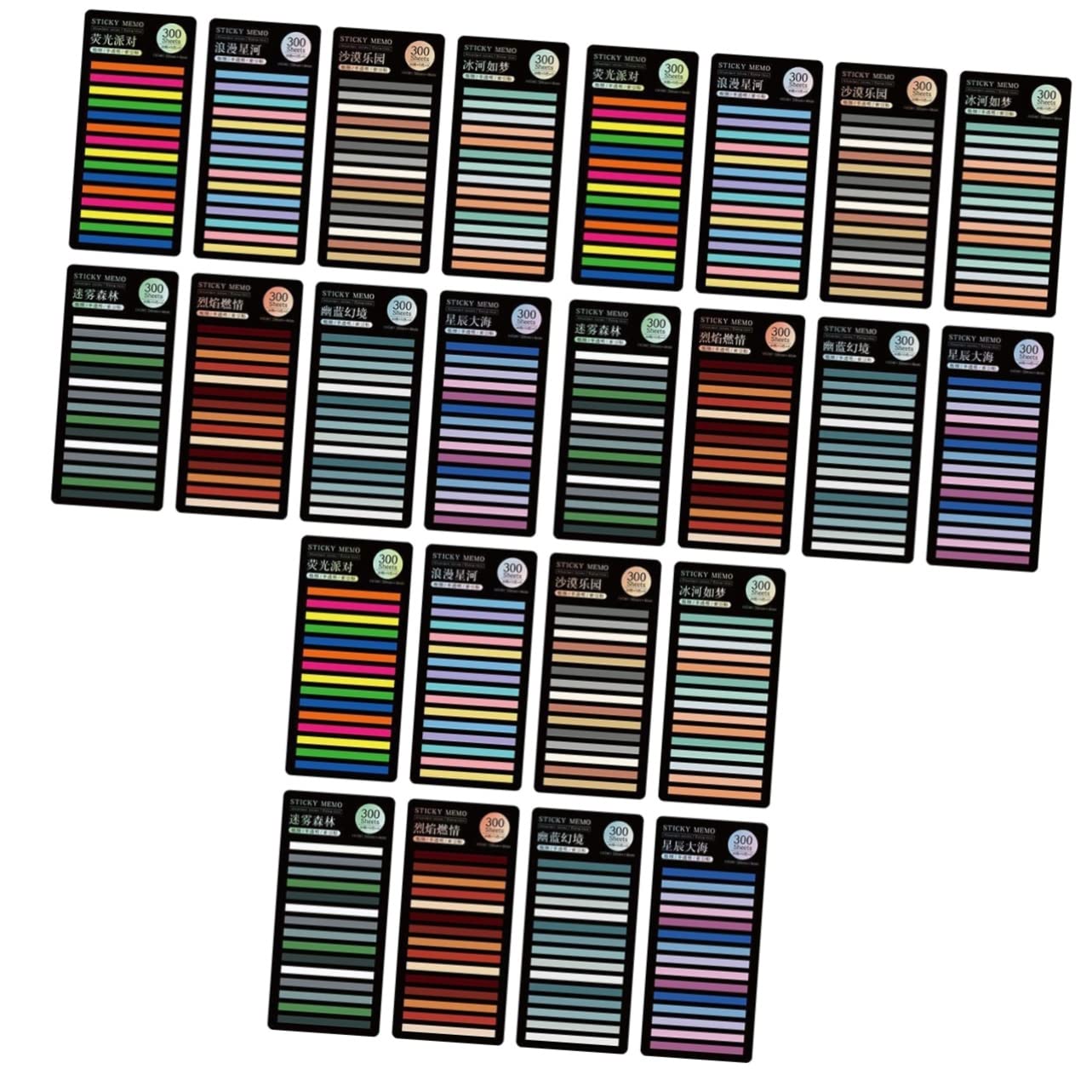 Uonlytech 3 Series Pegatinas Marcadores Vistoso Computadora Portátil Tiras De Resaltado Para Libros Para Profesores Pequeño Pestañas Para Anotar Almohadillas Color La Mascota 8 Hojas*3