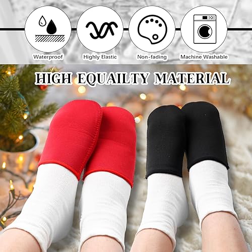 Miniatura 4 de Berlune 4 Pair Foot Warmer Thermal Ice Bath Toe Covers Socks for Outdoor Winter Activities, 4 Colors