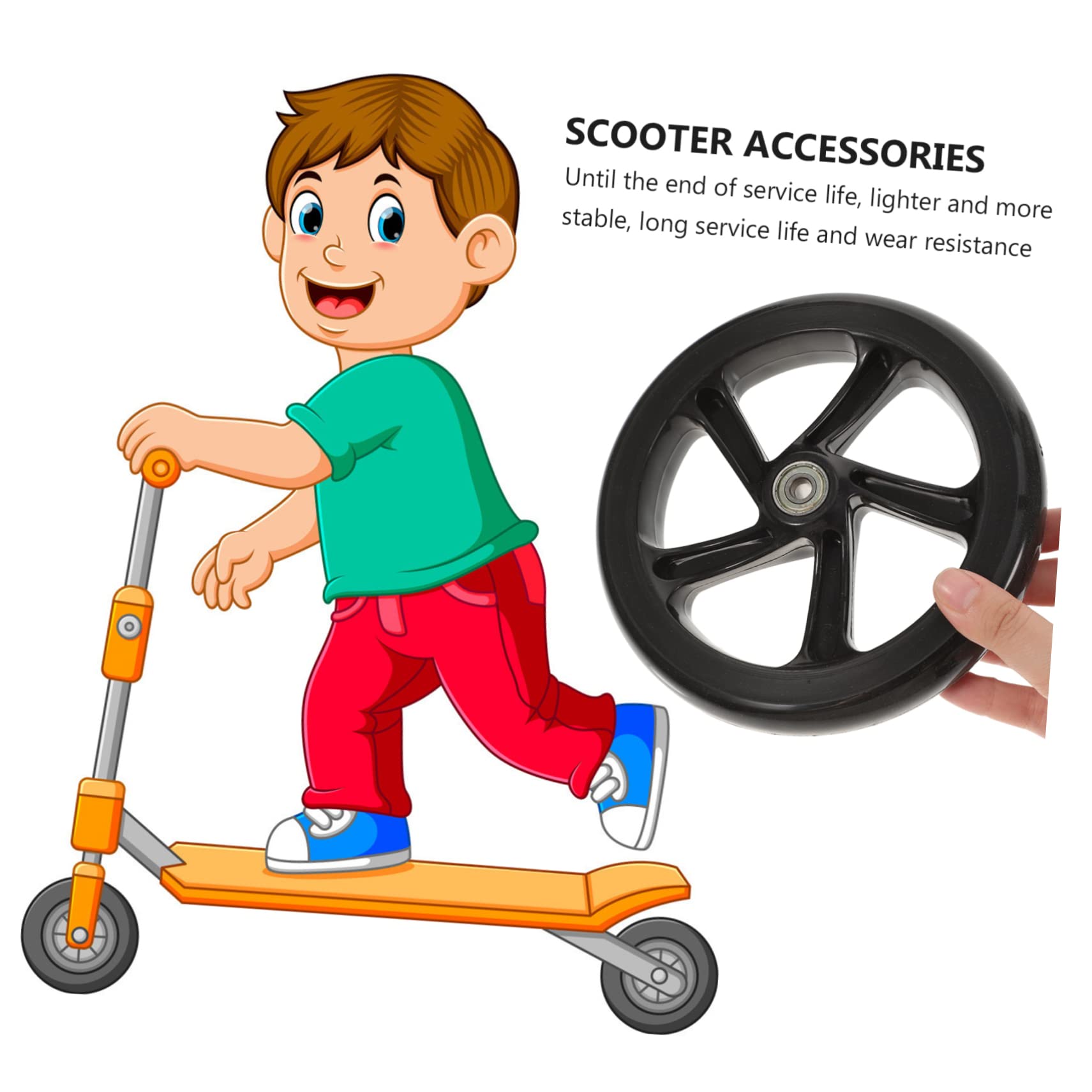 UPKOCH 2 Piezas Reemplazo De Rueda De Scooter De Alta Elasticidad Rueda Silenciosa De Scooter De Accesorios De Patineta