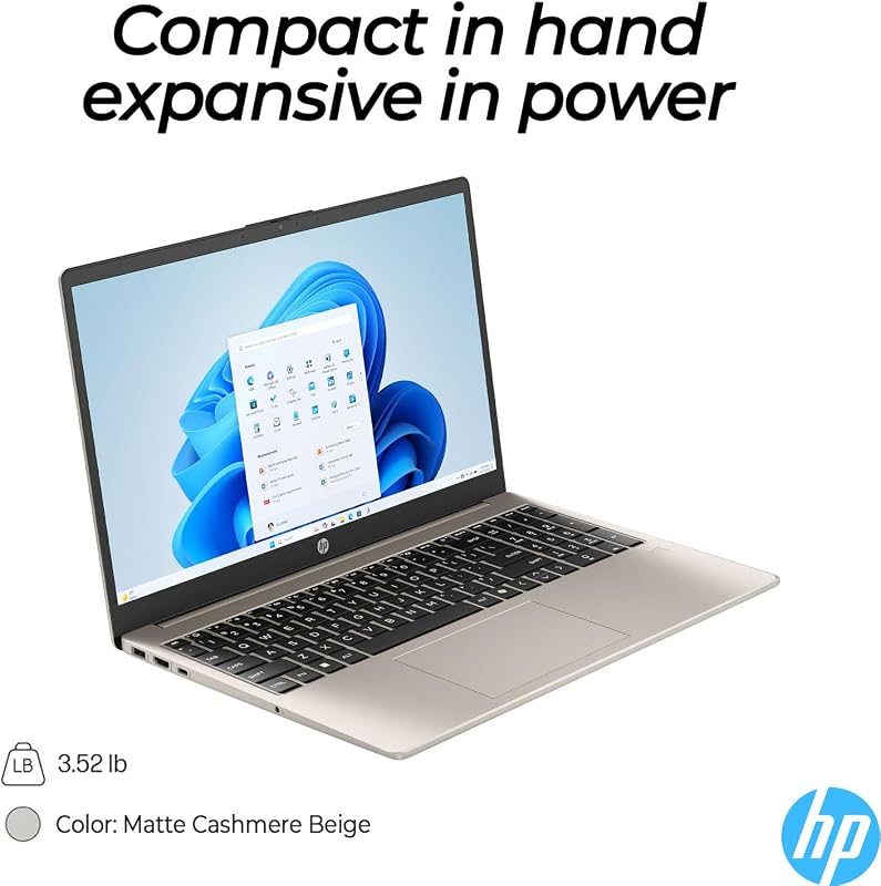 HP New Everyday Slim Laptop for Students | 2026 Edition | Microsoft Office 365 Included | Intel Core | 11.5 HRs Battery | Copilot AI | 4GB RAM, 64GB SSD | Windows 11 no Mouse | Rose Gold image 5