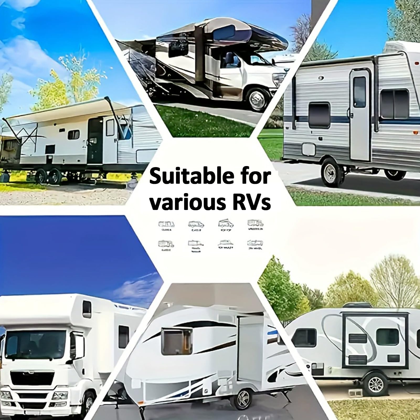 Wohnwagen Schutzhülle,Wohnmobil Abdeckplane, Wohnmobil Schutzdach 210D Dachschutzplane Abdeckung Abdeckplane für Wohnmobile und Wohnwagen,11.5x3m/37.7x9.8ft