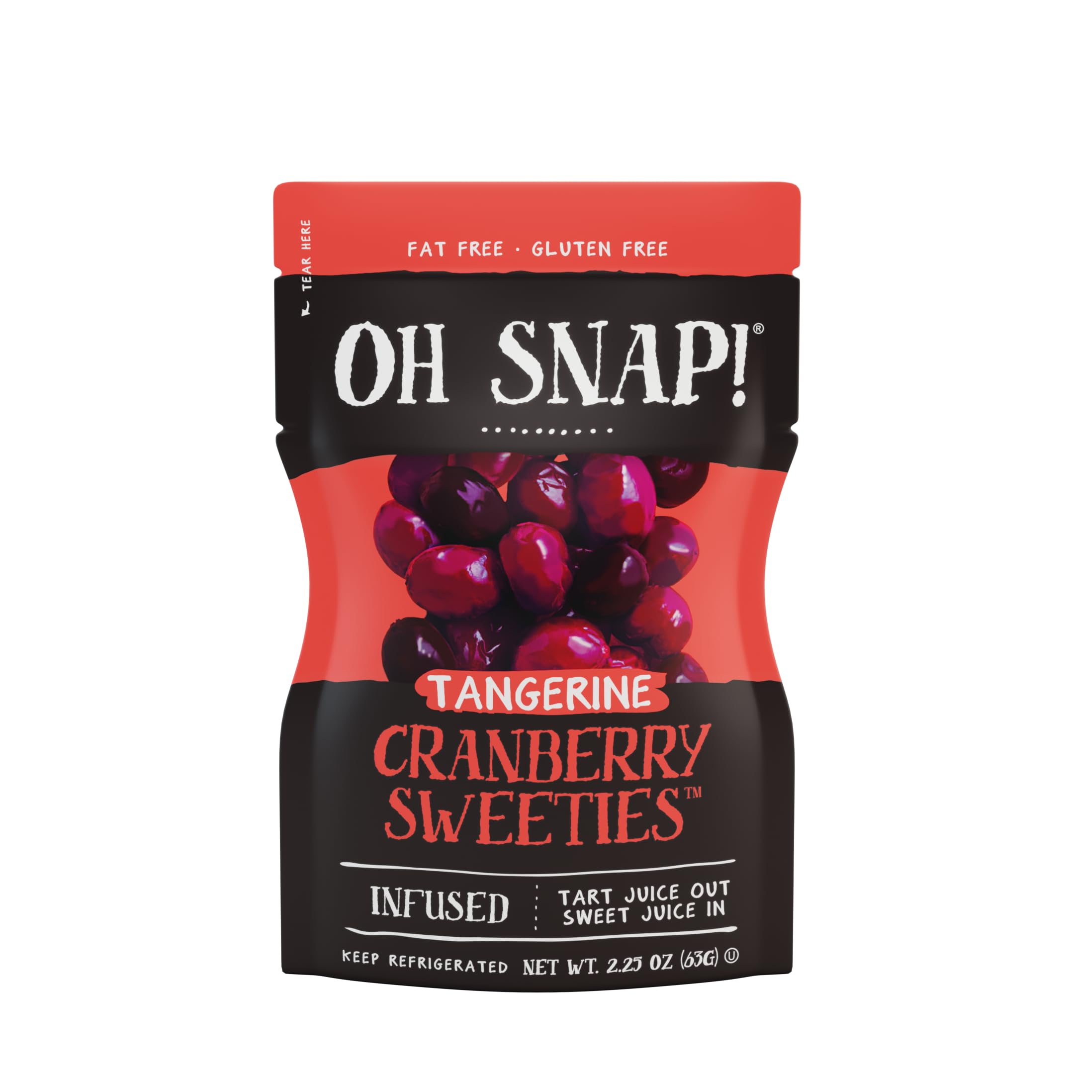 Tangerine Cranberry Sweeties (12 Pack) - Cranberries Infused with Tangerine Fruit Juices - Ready To Eat Infused Cranberry Snacks - Gluten-Free, Fat-Free - Delicious & Healthy Snack