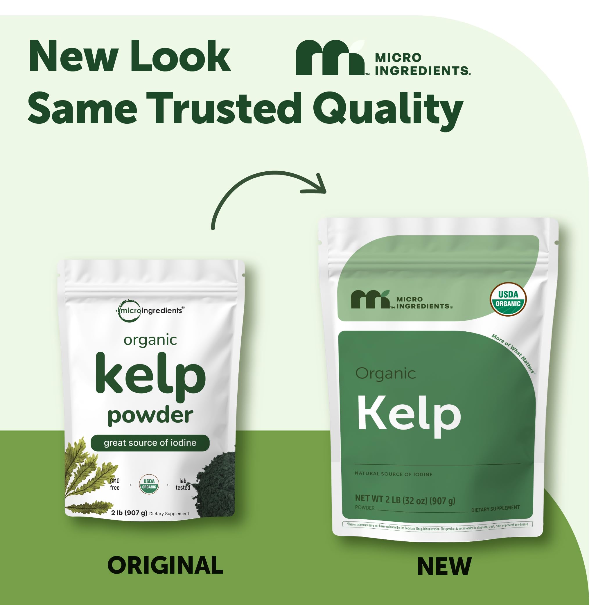 Micro Ingredients Organic Kelp Powder, 2 lb | Whole Plant Sea | Easy to Mix | Long-Lasting Supply for Smoothies, Soups, & Recipes | Source of Iodine | Non-GMO, Vegan — Amazon image 2