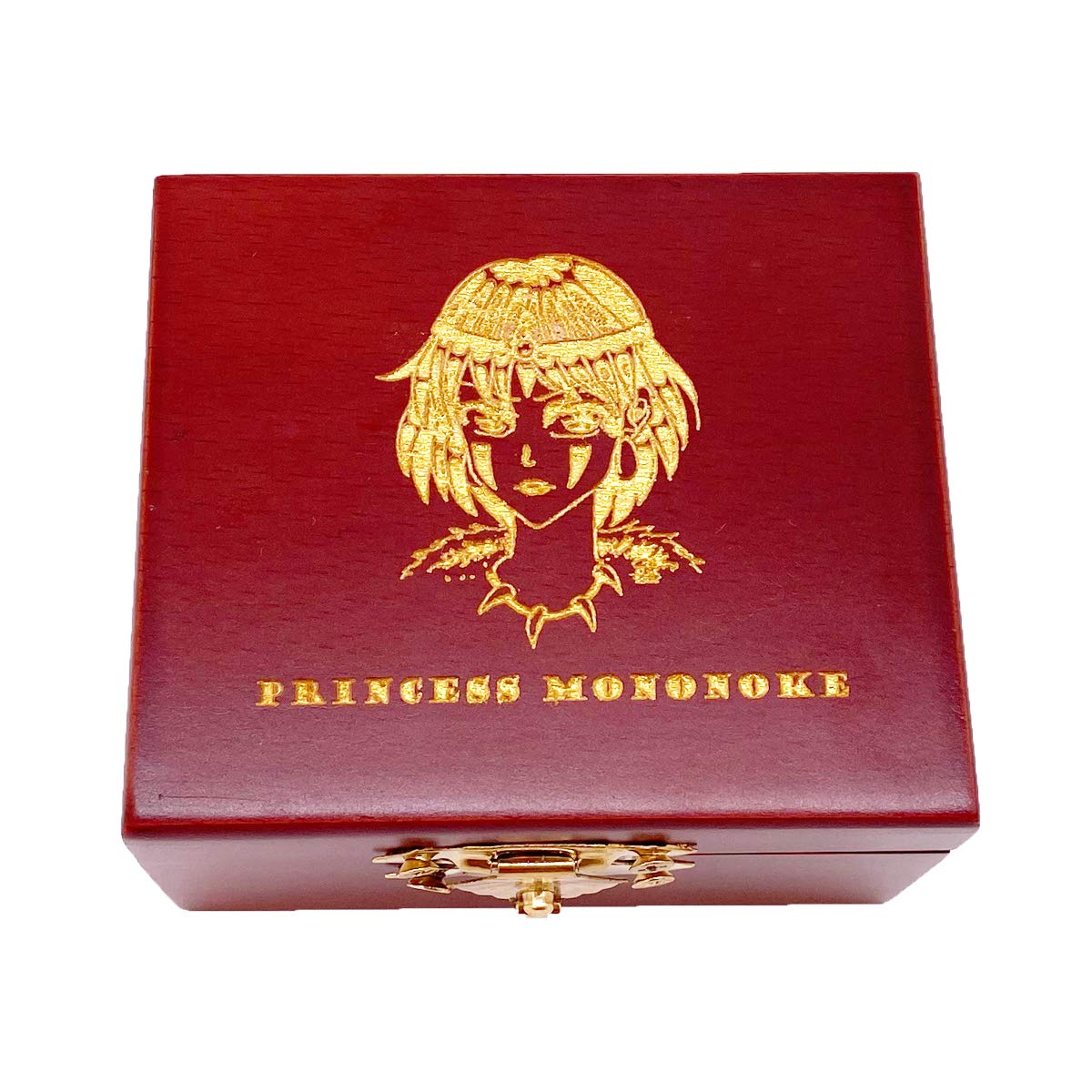 Youtang Spieluhr aus geschnitztem Holz, Spieluhr, Aufziehmechanismus, Geschenk für Weihnachten, Geburtstag, Valentinstag (Prinzessin Mononoke, Silber)