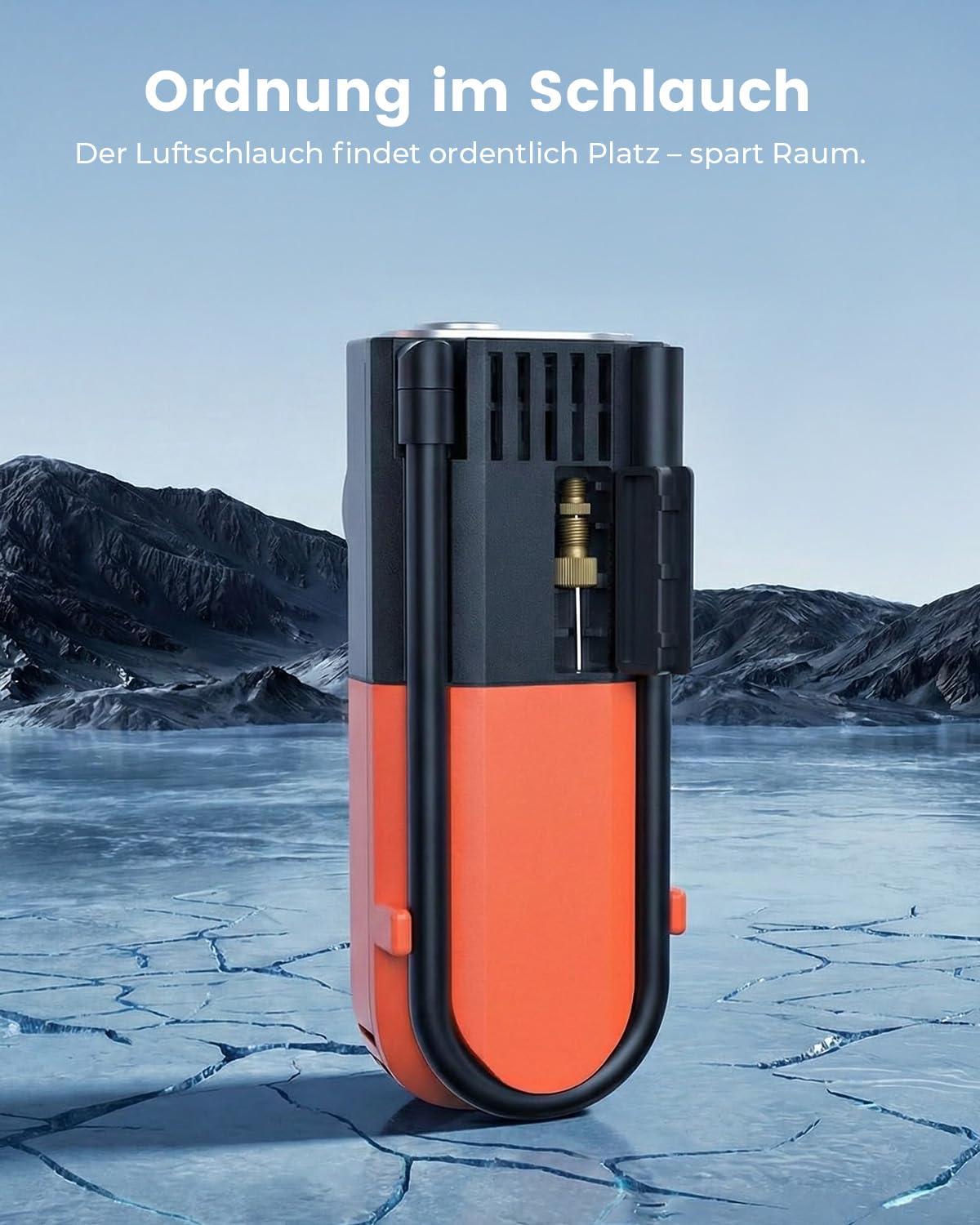 ETENWOLF S1 Elektrische Luftpumpe, 11 Bar Luftkompressor für Autoreifen, Fahrrad, Bälle, Motorrad, Schnell-Inflation Reifenpumpe, Akku Luftpumpe mit LED Licht & Digitalem Manometer