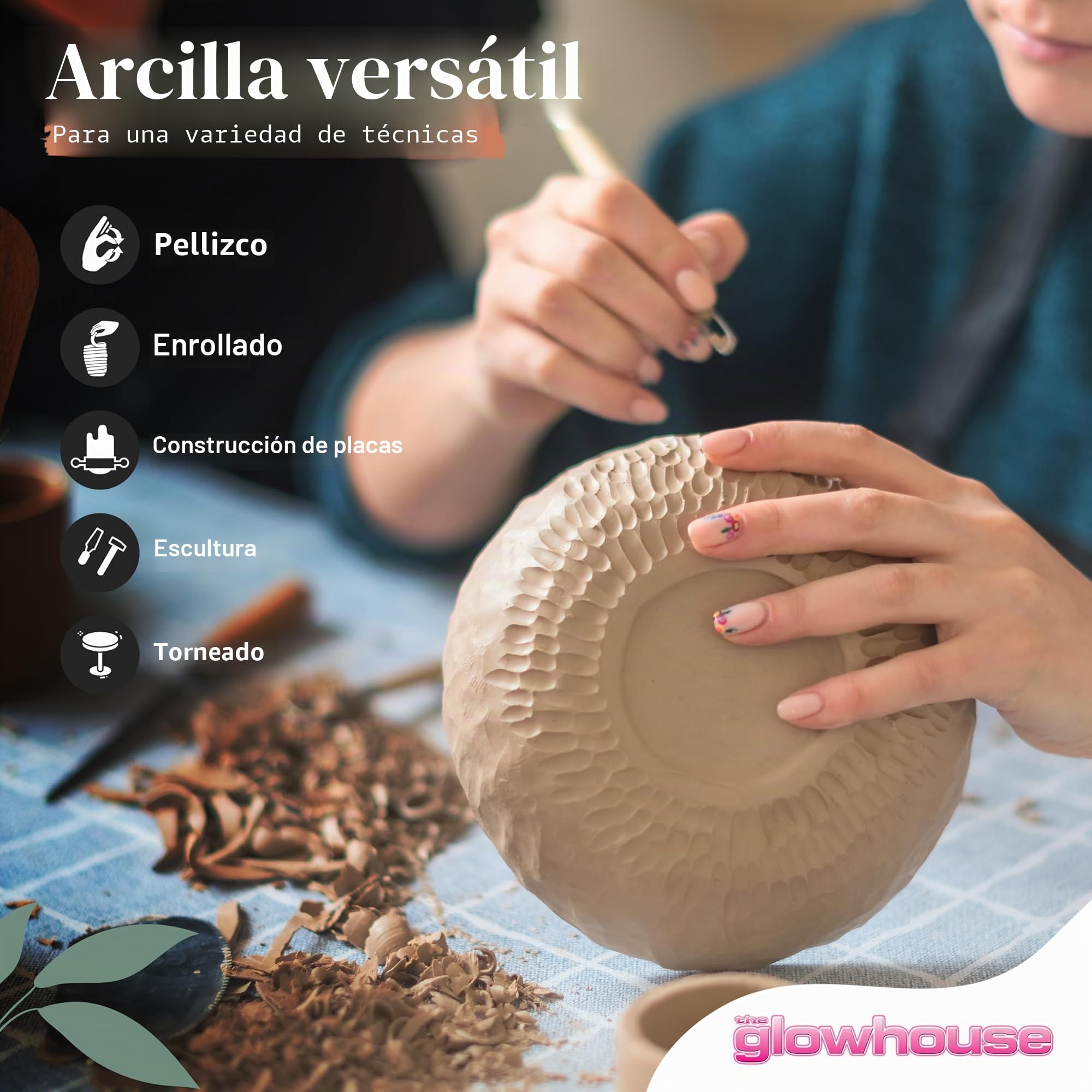Arcilla de modelado de secado al aire reforzada de nailon, 12,5 kg (terracota)