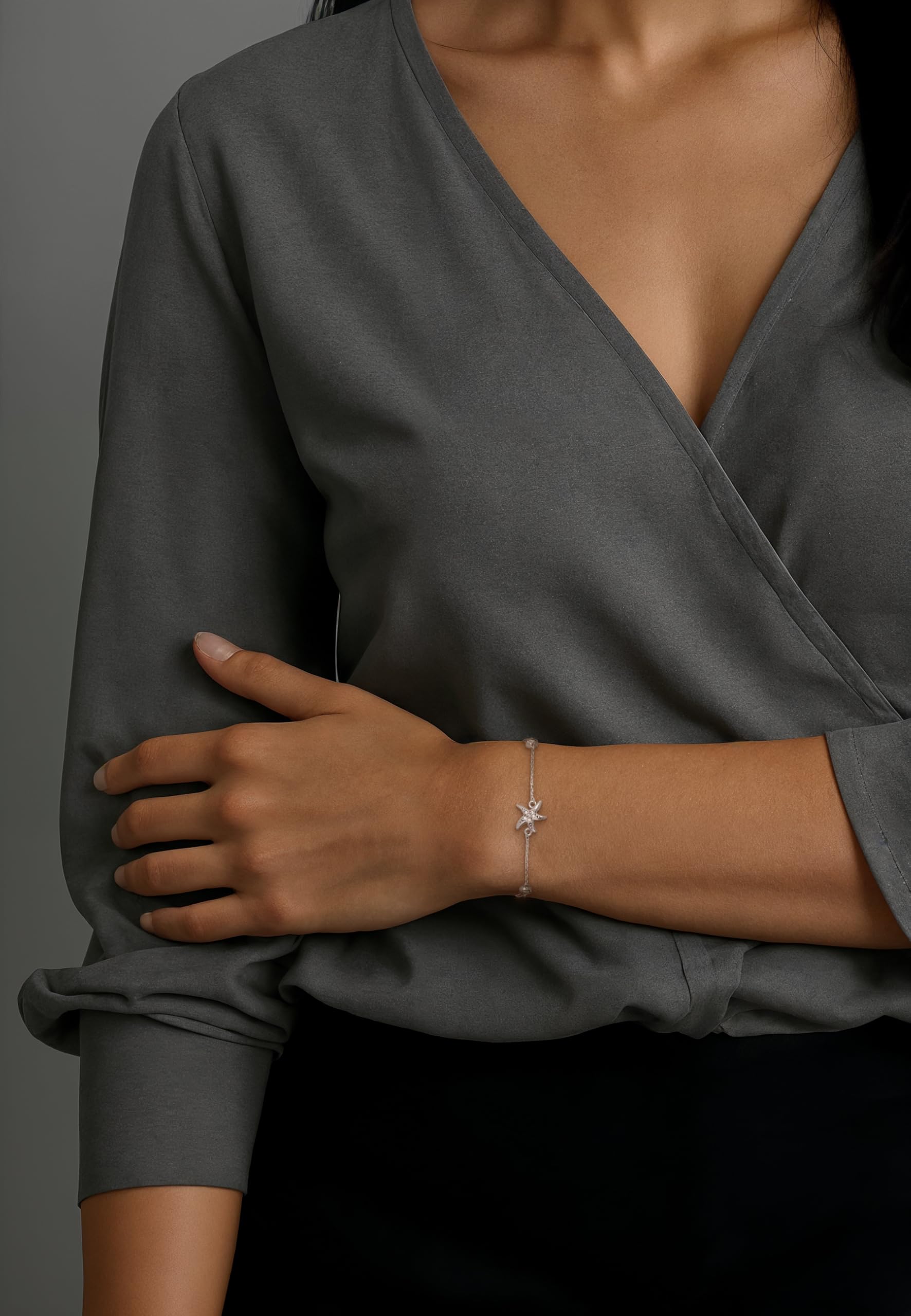 Sofia Milani - Bracciale da Donna in Argento 925 - con Pietra Zircone - Ciondolo a Stella - B0274