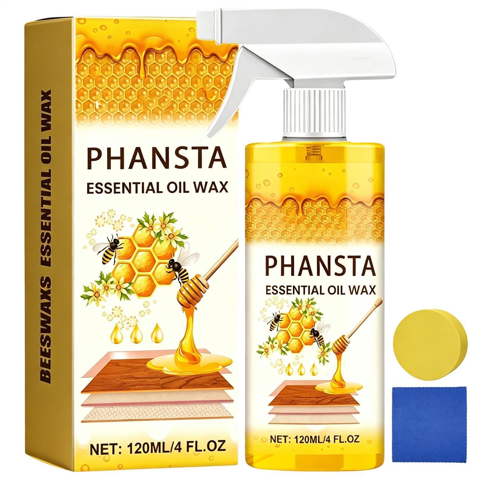 Polerowanie Drewna Woskiem Pszczelim,120ml Naturalna Wielofunkcyjna Przenośna Odżywka,Spray Do Drewna Z Gąbką - Do Wnętrz: Podłogi, Stoły, Krzesła, Salon, Sypialnia