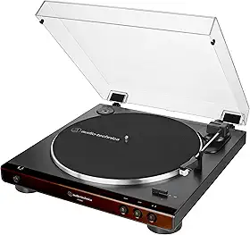 Toca-Discos Vinil Audio-Technica Automático AT-LP60X-BW, Marrom, Bivolt 120/240V