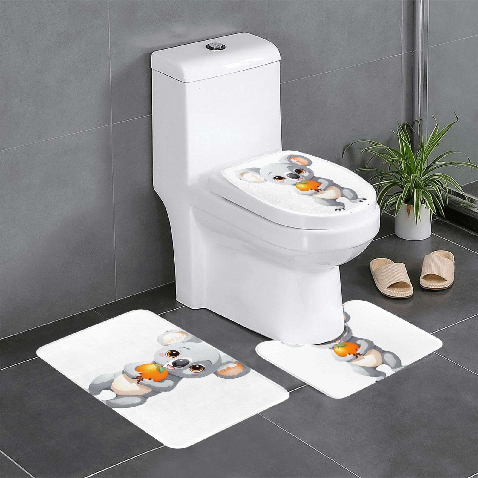 Tapis de salle de bain Koala pour coiffeuse baignoire et WC