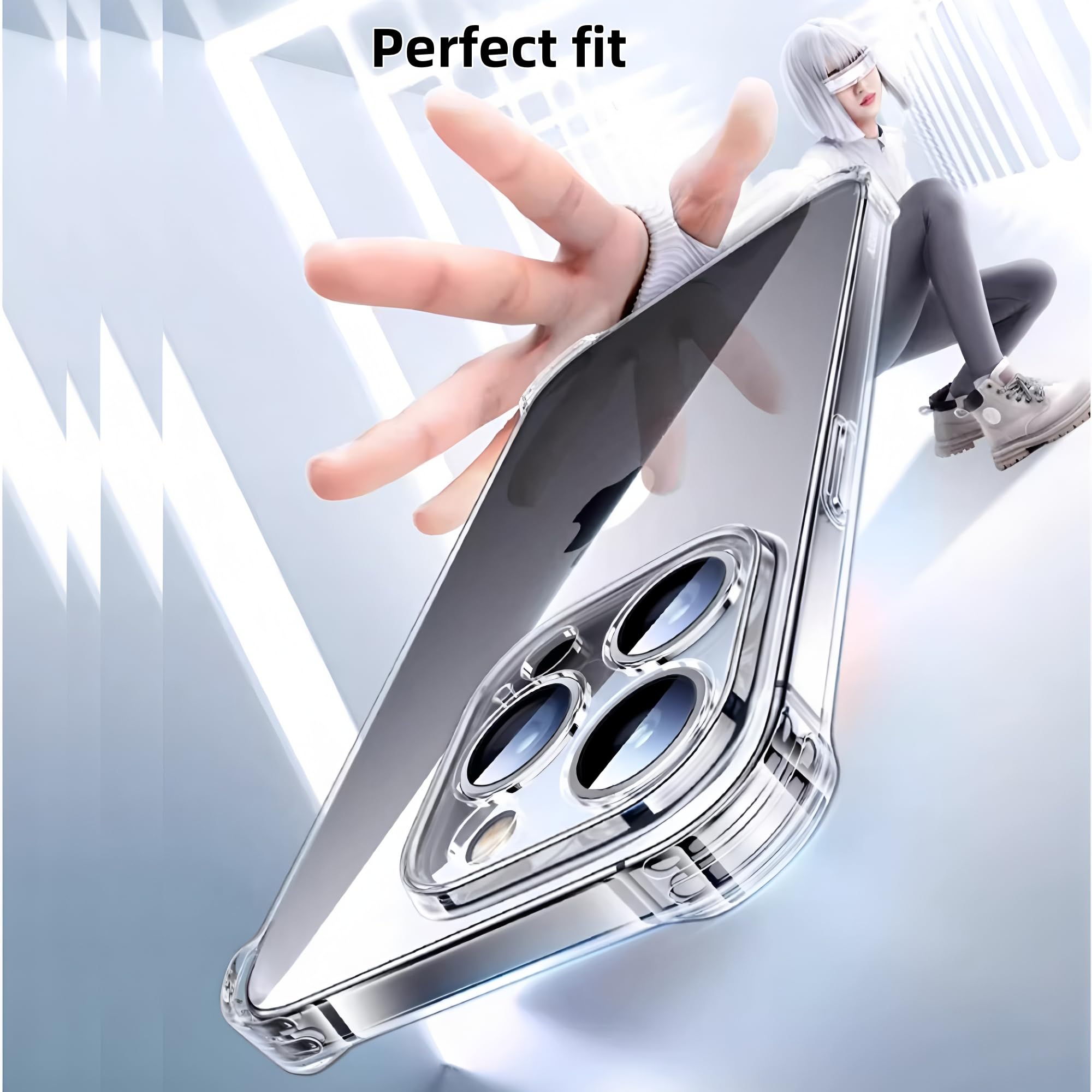 Totill Etui na iPhone 13 Pro Żel TPU Silikonowe Etui Ultra Przezroczyste i 3 × Szkło hartowane do iPhone 13 Pro, Coque Case Protector Protector Hülle
