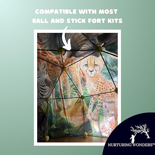 Miniatura 3 de Kit de construcción de fuertes para niños para uso en interiores  Construye un kit de fuerte para niños con manta grande de 10 x 10 pies, 8 correas,