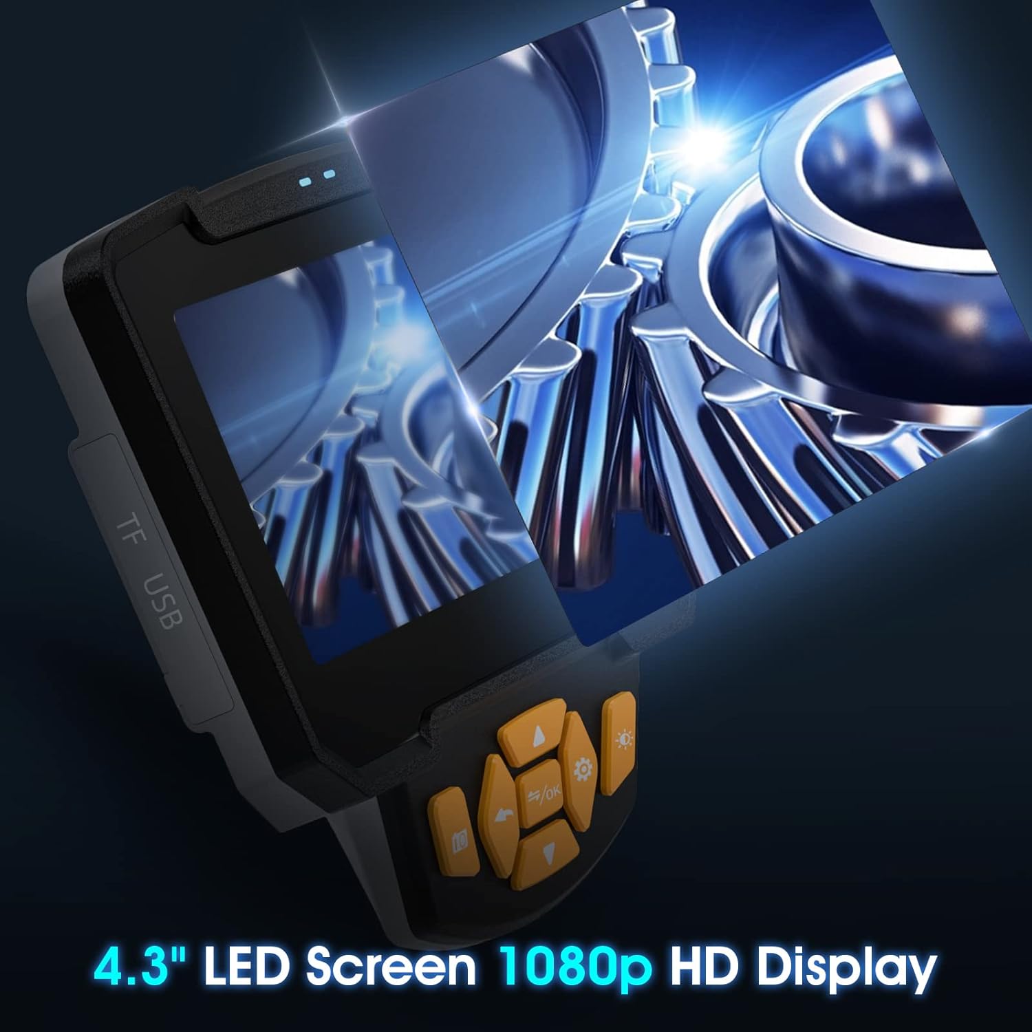 Buy 1 get 1 🔥 BTMETER Dual Lens Industrial Endoscope, Inspection Camera Handheld Digital Borescope with Flashlight, 4.3 LCD Screen 8mm IP67 Waterproof Sewer Camera, Detachable Snake Camera- 32.8ft