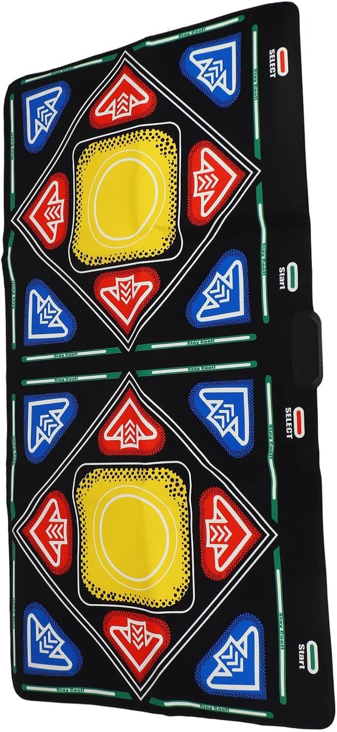 Double Dance Mat HD Multimedia Interface Improve Coordination Electronic Dancing Pad for TV Connection Fun Fitness Game for Kids Adults Family Party