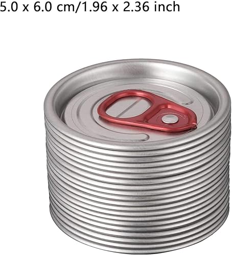 Miniatura 9 de Aislor Cubiertas para tapas de latas, cubierta protectora de anillo de extracción de latas de soda, tapa para bebidas plateadas, 20 unidades