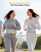 Vista 6 de Soporte de espalda para mujer, sistema de soporte 9X con almohadilla de silicona 3D mejorada, soporte lumbar ergonómico ajustable para aliviar